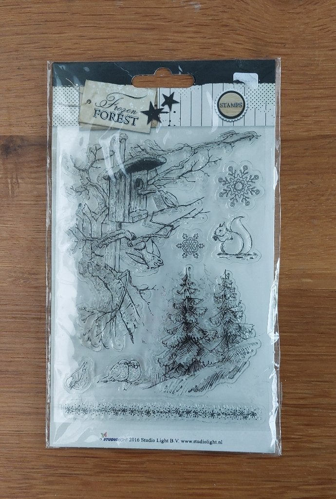Studio Light Frozen forest Clear Stempel, Hobby en Vrije tijd, Ophalen of Verzenden, Zo goed als nieuw, Clearstamp