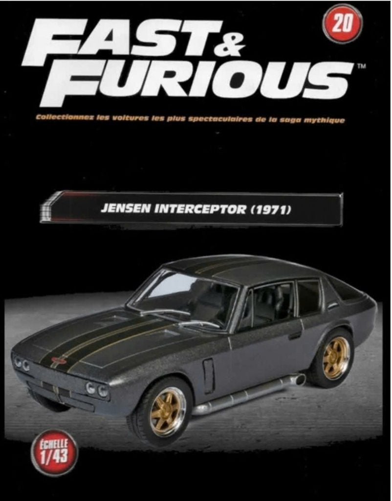Jensen Interceptor 1971 SCHAAL 1/43 FAST & FURIOUS # 20, Hobby en Vrije tijd, Verzenden, Nieuw, Auto, Overige merken