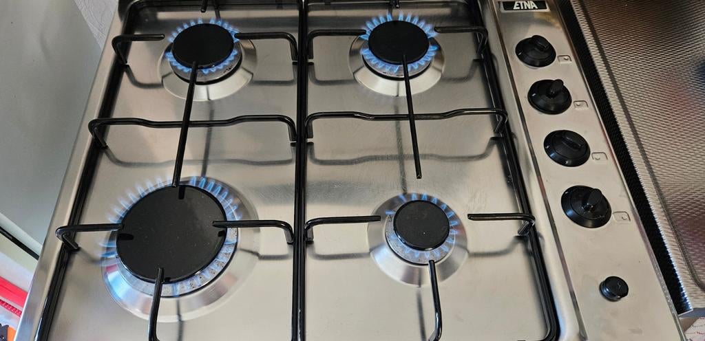 kookplaat ETNA gas 4 pits vonkontsteking &afdekplaat netjes, Witgoed en Apparatuur, Kookplaten, Ophalen, Gebruikt, 4 kookzones
