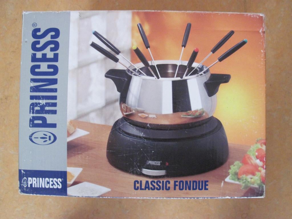 Princess fonduepan, Witgoed en Apparatuur, Fonduesets, Ophalen of Verzenden, Gebruikt, Elektrisch, Fondueset