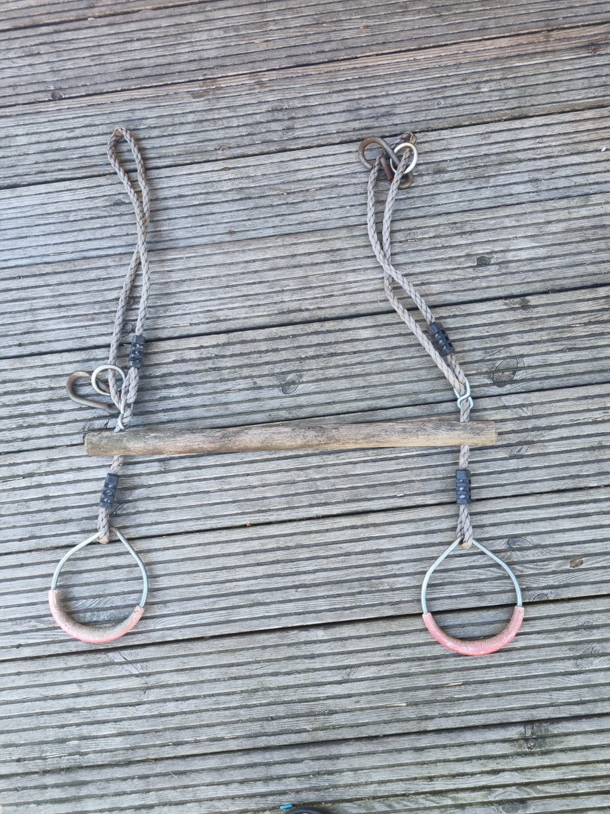 Schommel met ringen en houten dwarsbalk, Ophalen of Verzenden, Gebruikt, Schommel