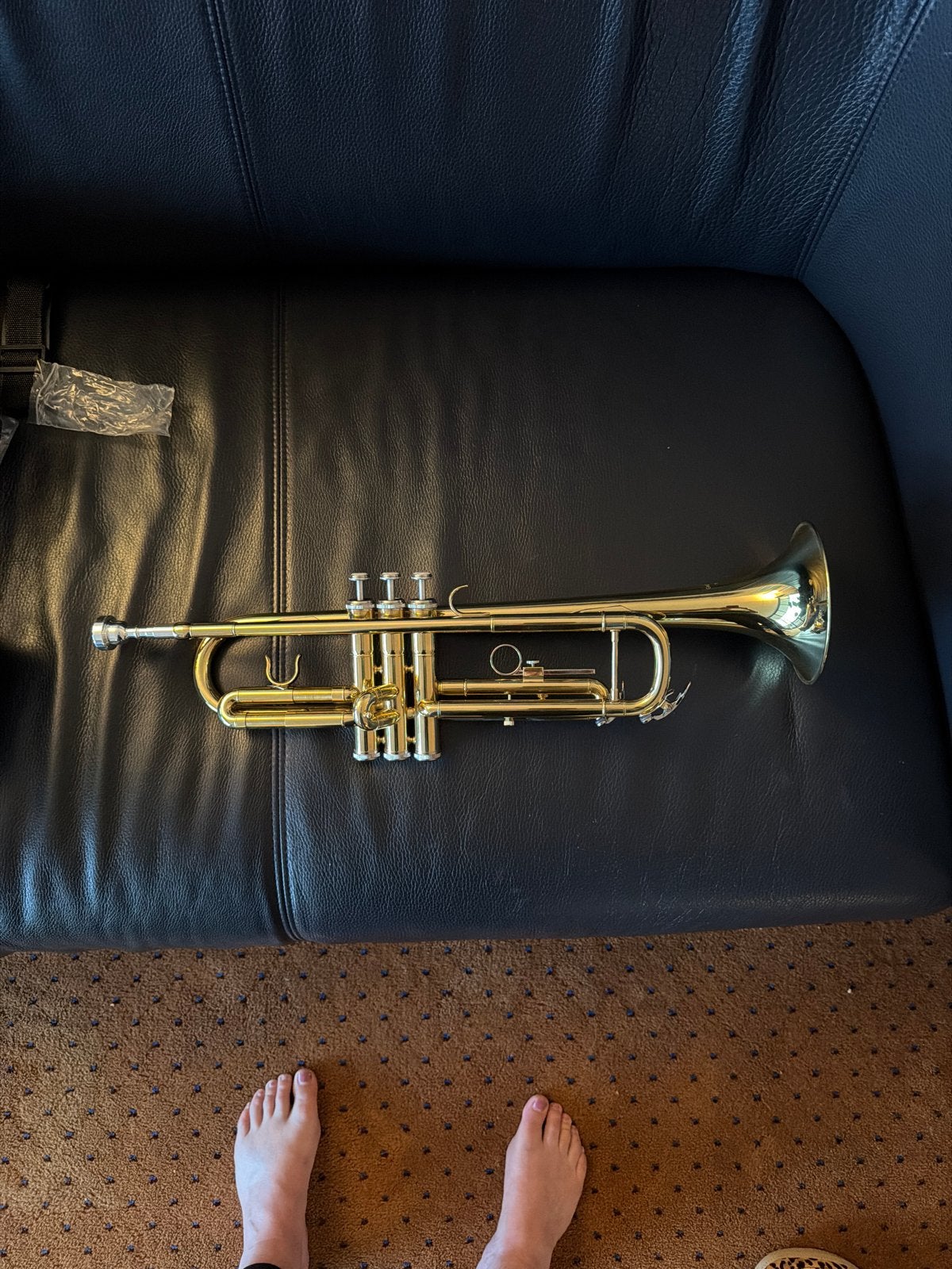 Gear4music TP-100G Trompet - Zo goed als nieuw, Ophalen of Verzenden, Zo goed als nieuw, Bes-trompet, Met koffer