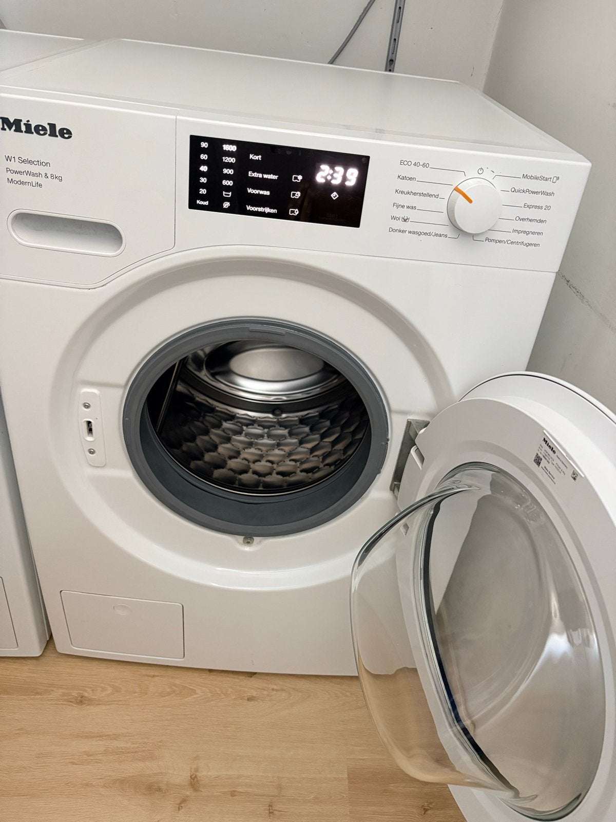Miele W1 Selection PowerWash & 8kg Wasmachine, Witgoed en Apparatuur, Ophalen, 8 tot 10 kg, Voorlader, Kort programma