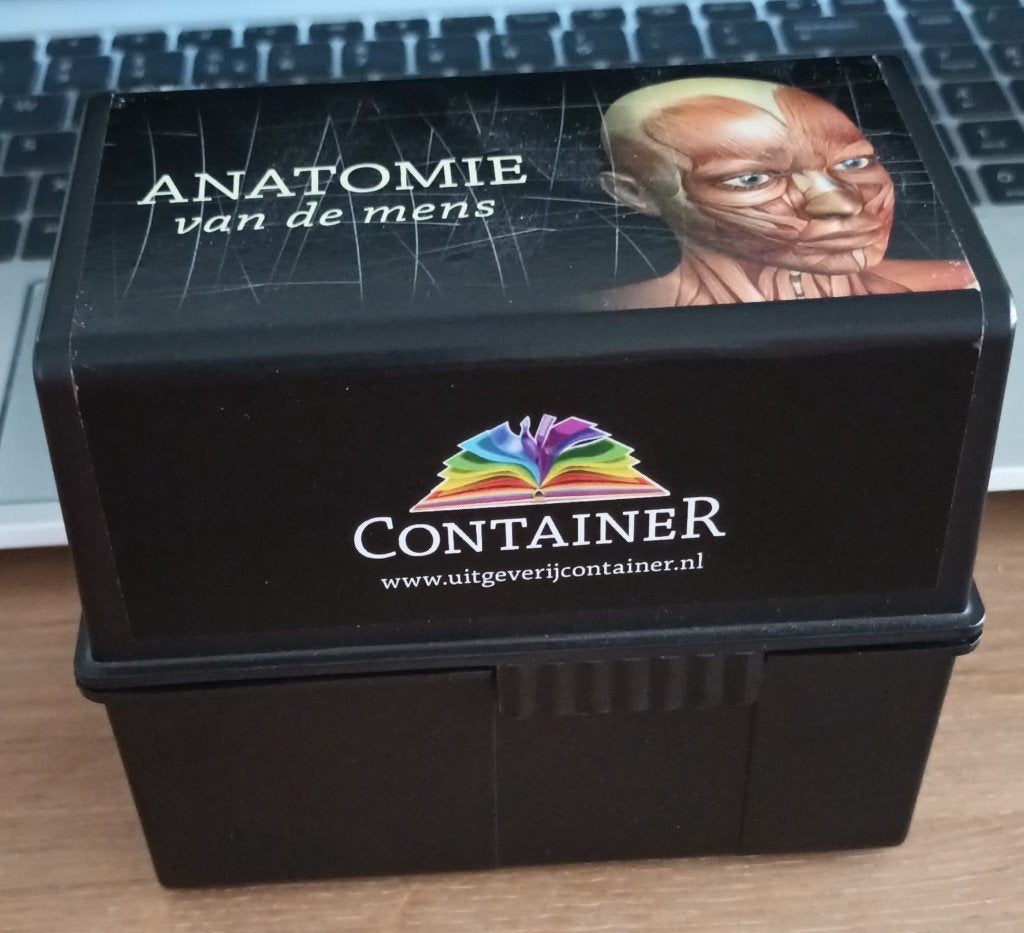 anatomie van de mens kaartenbak van ContaineR, Diversen, Ophalen of Verzenden, Zo goed als nieuw