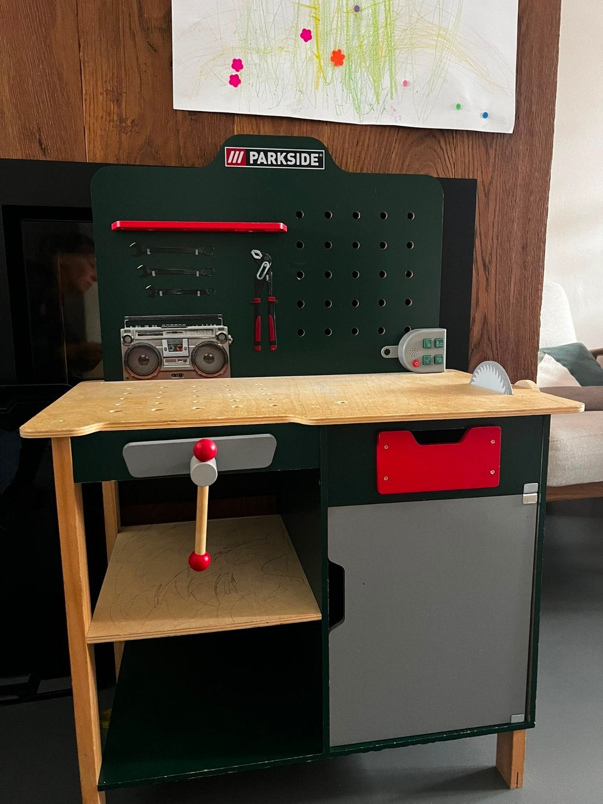 kinderwerkbankje, Ophalen, Gebruikt