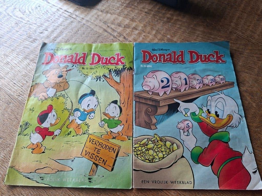 Donald duck nr. 15 12 april 1991 en nr. 18 uit 2006 te koop, Boeken, Meerdere stripboeken, Ophalen of Verzenden, Zo goed als nieuw