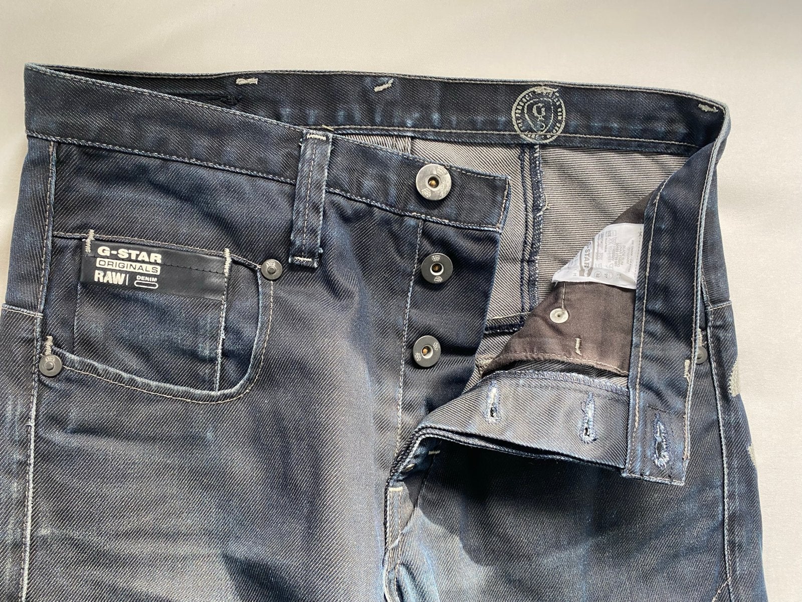 G-Star RAW Jeans - Donkerblauw - W27/L32., Ophalen of Verzenden, Zo goed als nieuw, Blauw, W33 - W34 (confectie 48/50)