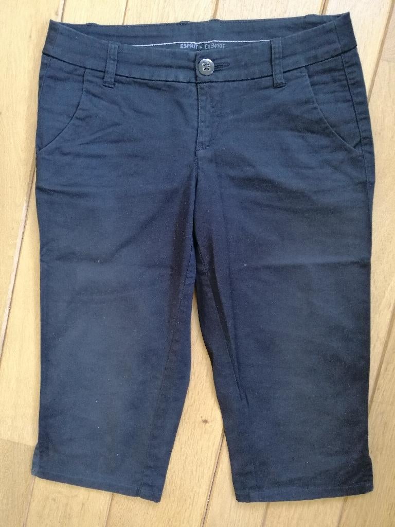 ESPRIT knie broek CA94107 zwart maat 34, Kleding | Dames, Zwart, Ophalen of Verzenden, Zo goed als nieuw, Driekwart
