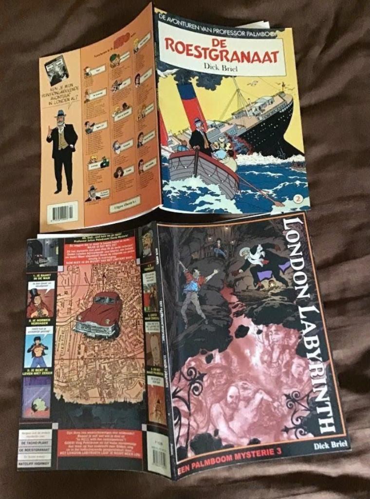 Professor Palmboom nr.2 en nr.3 door Dick Briel, Meerdere stripboeken, Ophalen of Verzenden, Gelezen