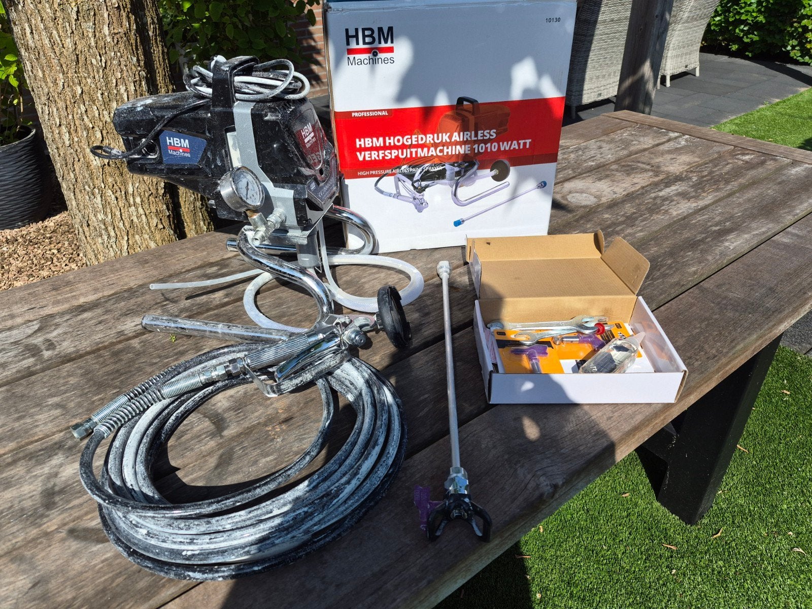 Airless Verfspuitmachine 1010 Watt - 6 maanden, Ophalen, Gebruikt, Verfspuit of Verfpomp