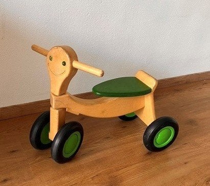 Stevige houten loopfiets van Van Dijk Toys, Ophalen, Gebruikt, Loopfiets