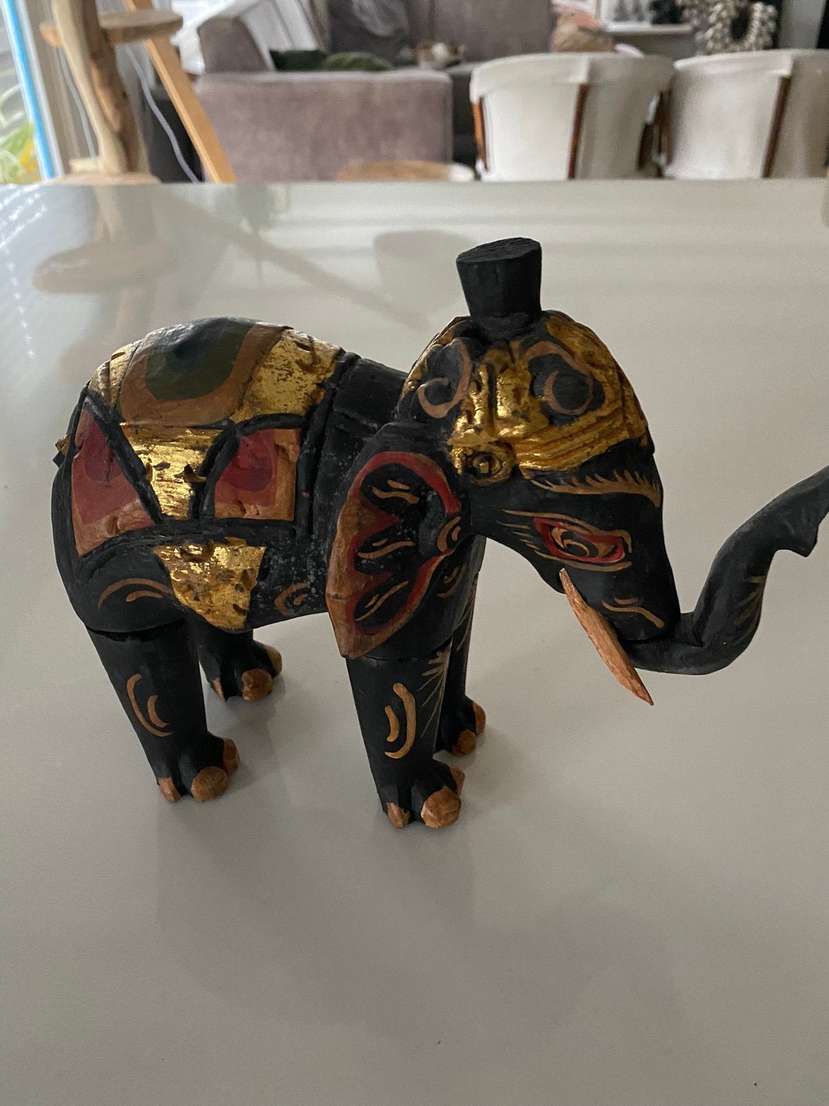 Vintage olifant/olifantje, hout, india, Huis en Inrichting, Ophalen