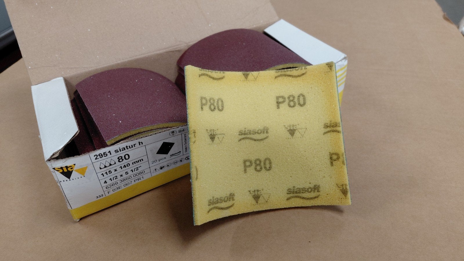 SIA schuurpapier P80 - 16 pads, Ophalen of Verzenden, Nieuw