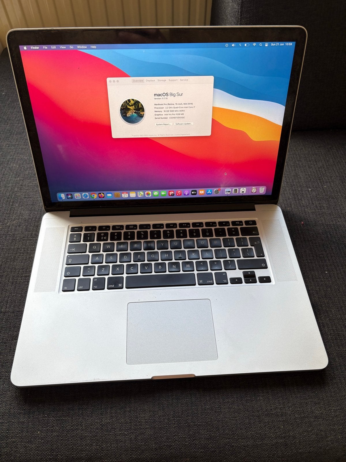 MacBook Pro 15 inch (2014) - i7, 16GB RAM, 512GB SSD, MacBook Pro, Gebruikt, 2 tot 3 Ghz, 512 GB