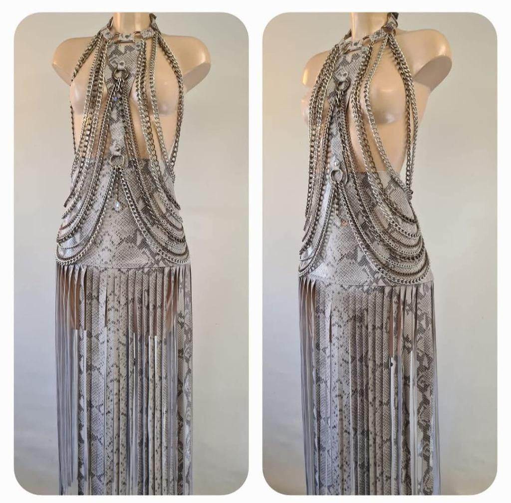 Prachtige handmade kinky dames outfit Leather Sensation, Maat 38/40 (M), Overige typen, Overige kleuren, Nieuw