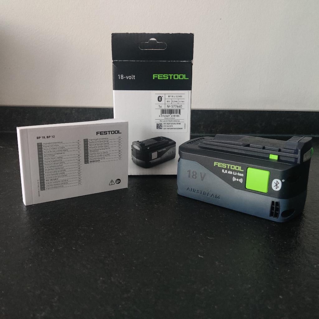 Festool batterij/accu BP 18 Li 5,0 ASI, Ophalen of Verzenden, Nieuw