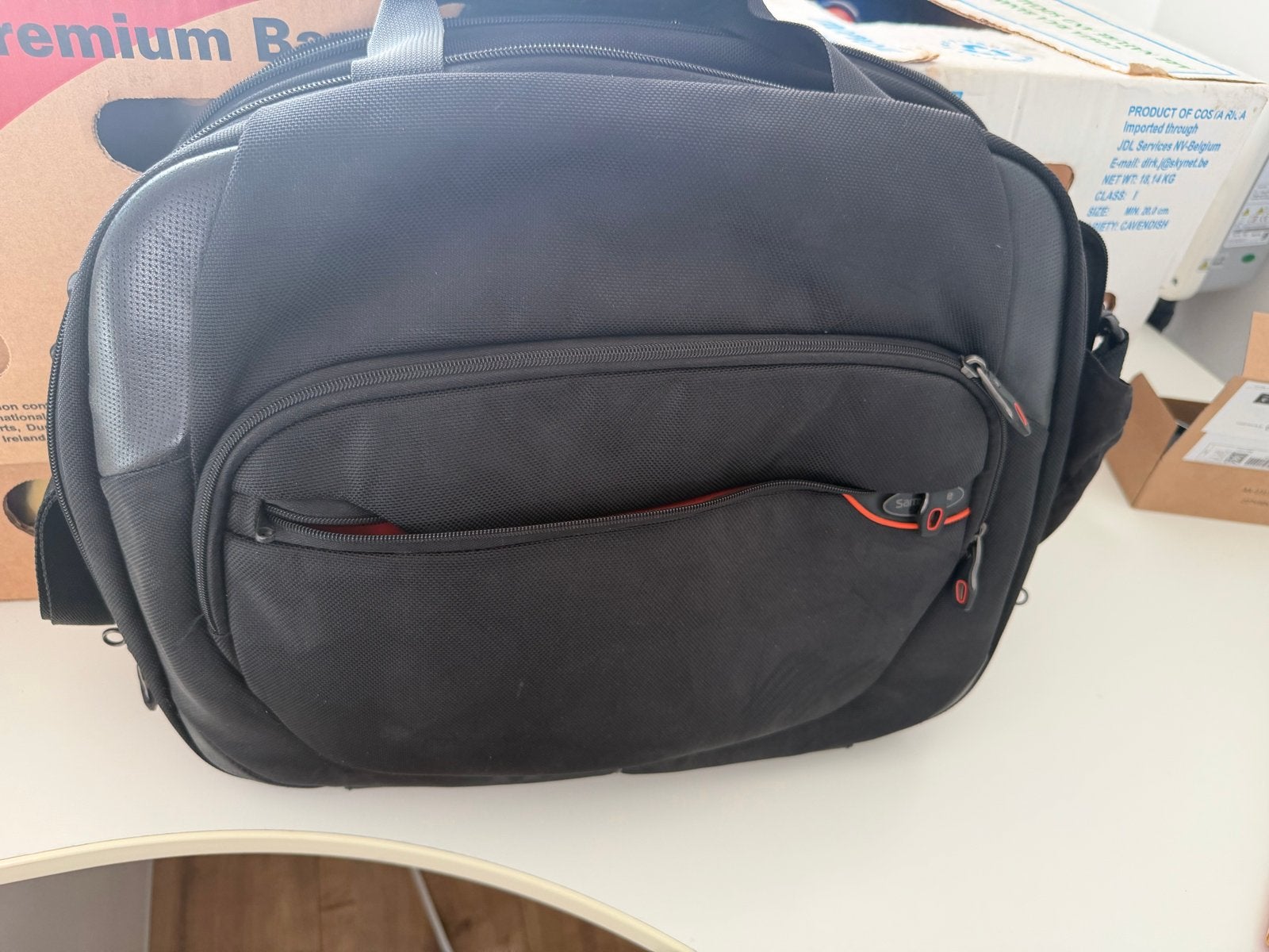 Samsonite laptoptas met laptopsleeve - Gebruikt, niet bescha, Ophalen of Verzenden, Gebruikt, Zwart, Overige merken