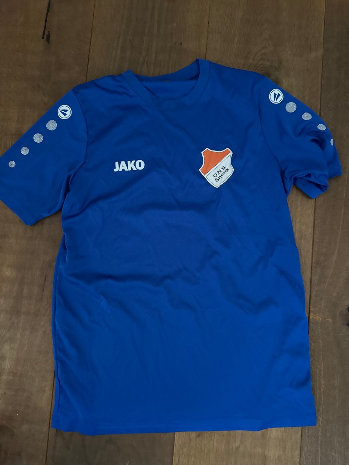 Jako O.N.S. Sneek voetbalshirt - Blauw maat s, Ophalen of Verzenden, Zo goed als nieuw, Blauw, Overige typen
