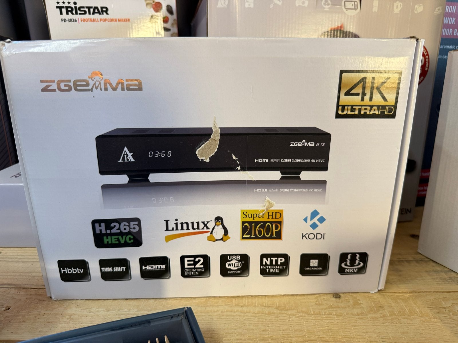 Zgemma 4K Ultra HD IPTV Kastje - H.265 HEVC Linux Kodi, Ophalen, Nieuw, Decoder