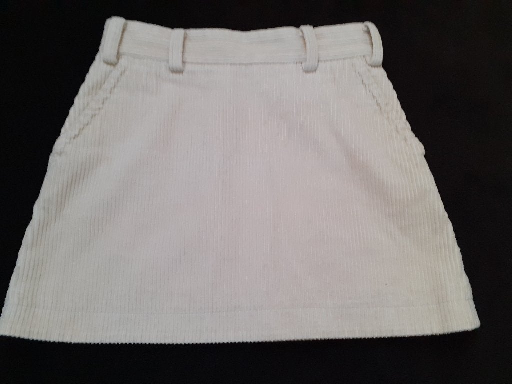Rib corduroy rok, merk VANILIA, kleur off-white, maat 38., Maat 38/40 (M), Vanilia, Wit, Ophalen of Verzenden