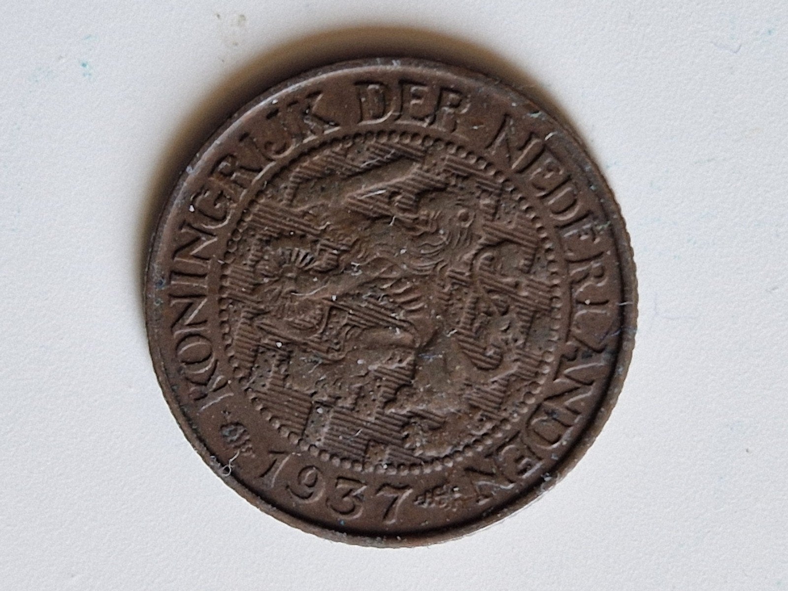 1 cent 1937, Postzegels en Munten, Munten | Nederland, Ophalen of Verzenden, Koningin Wilhelmina, 1 cent, Losse munt