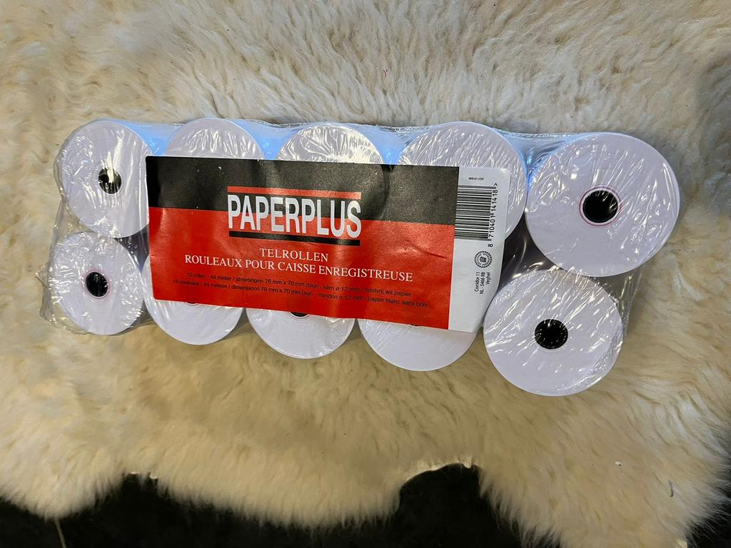 Kassarollen Paperplus 10 rollen 76mm x 70mm kern 12mm, Ophalen of Verzenden, Nieuw, Overige typen