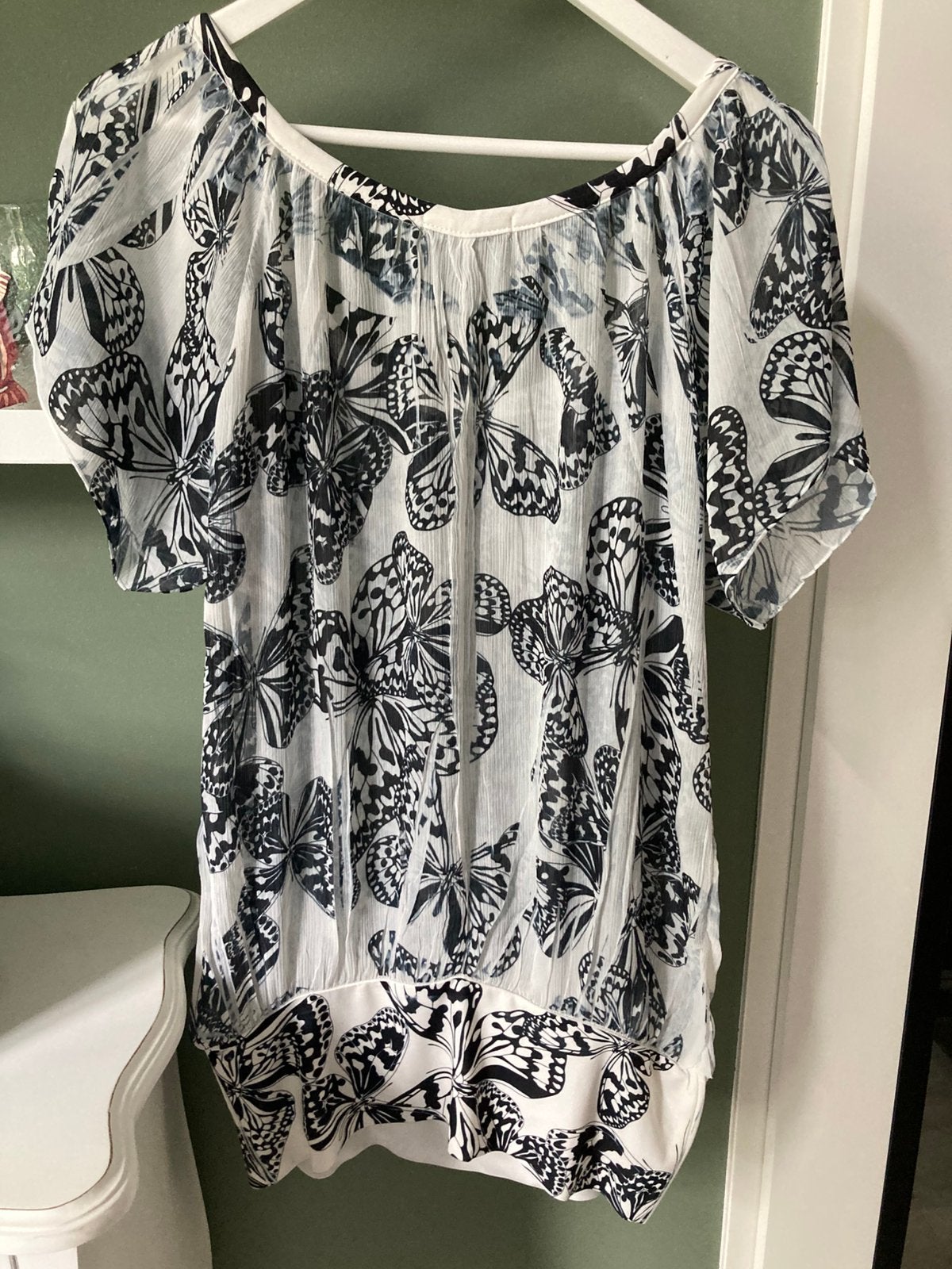Jane Norman top shirt mt 42, Ophalen of Verzenden, Zo goed als nieuw, Korte mouw