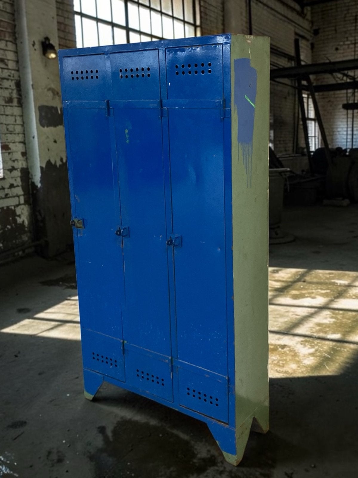 Vintage Locker Kast Jaren '50-'60 - 175x60x30 cm, Ophalen, Gebruikt, Overtoom Gispen Ahrend, Industieel vintage