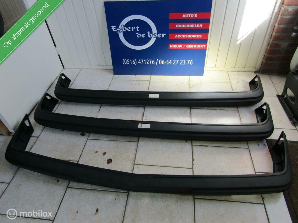 Voorbumper + achterbumper Opel Manta B1 zwart kunststof, Gebruikt, Voor, Opel, Ophalen of Verzenden