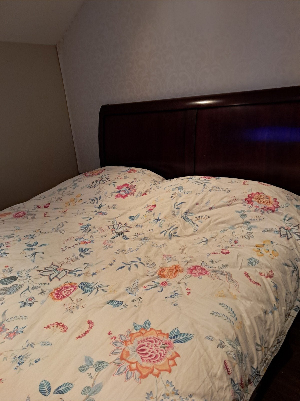 Kersenhouten bed  van het franse merk Grange, Ophalen, Gebruikt, Tweepersoons, 180 cm