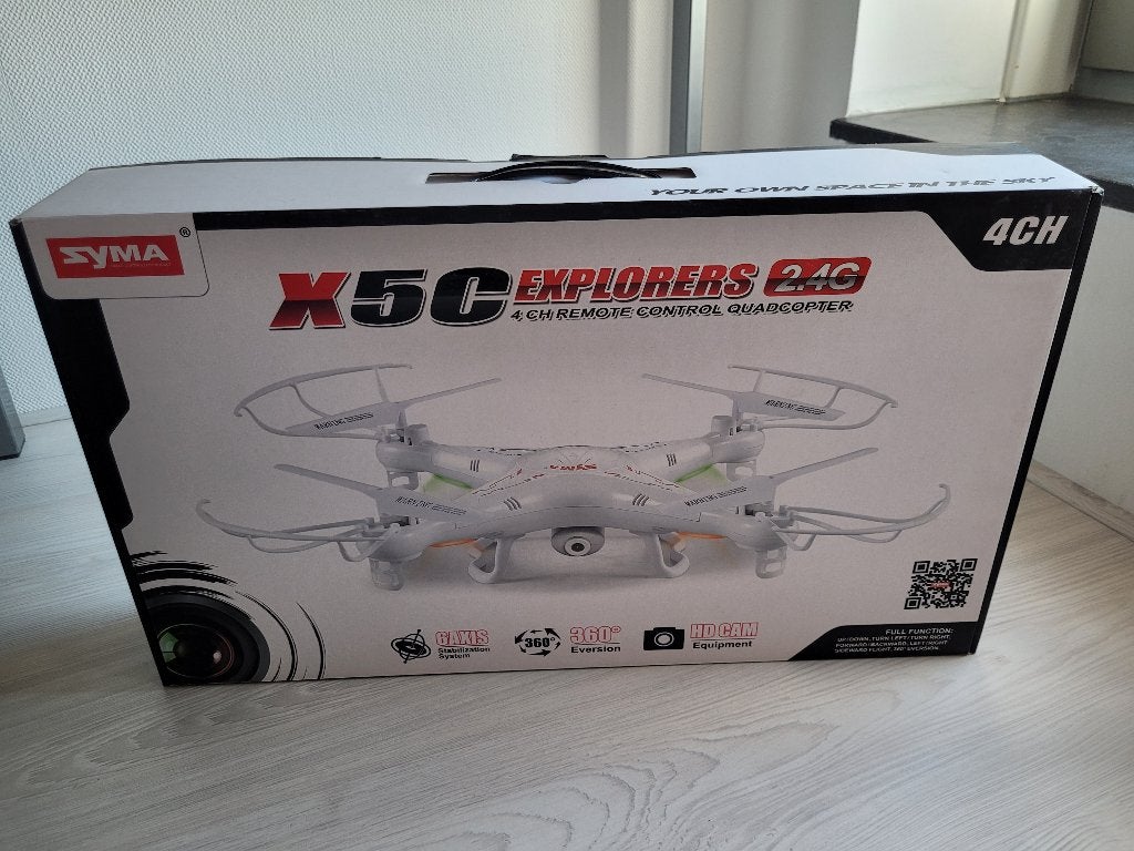 Syma X5C Explorers 2.4G RC Quadcopter met HD Camera, Gebruikt, Minder dan 250 gram, Minder dan 15 minuten, Speelgoeddrone