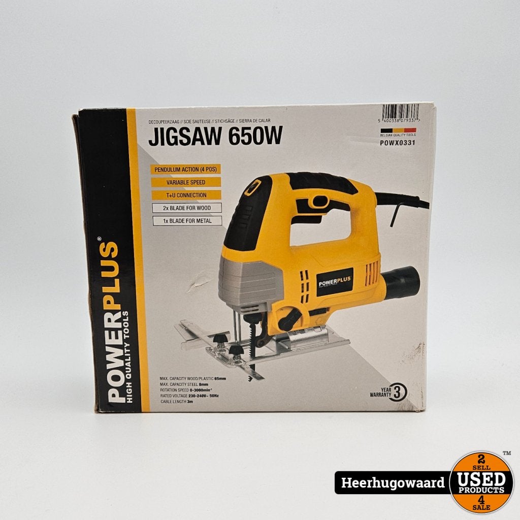 Powerplus POWX0331 Decoupeerzaag 650W Nieuw in Doos, Powerplus, Gebruikt, https://www.powerplus.com/nl/contact, Lievensveld 5, 8560 Wevelgem, BelgiÃ«