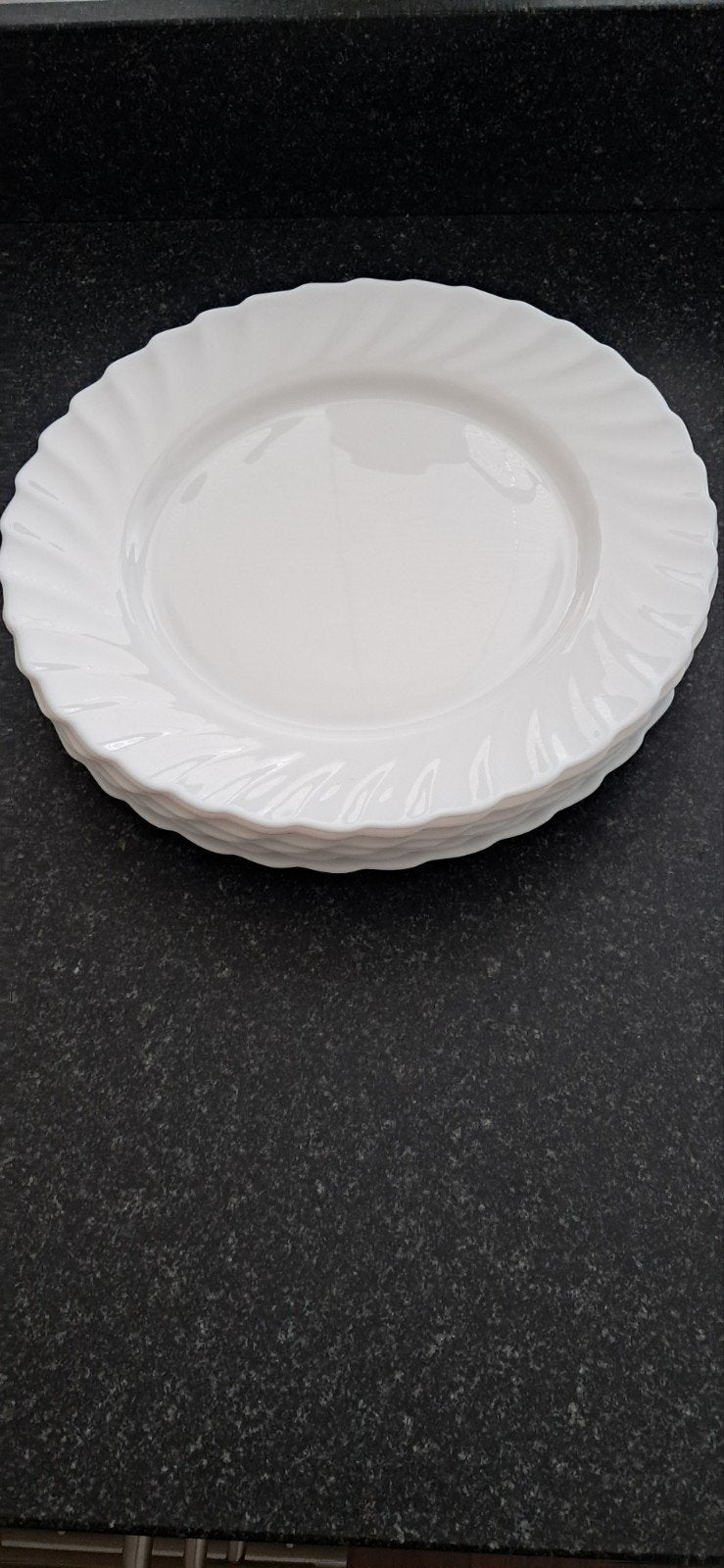 Zes arcopal borden plat, Ophalen of Verzenden, Bord(en), Overige stijlen, Glas