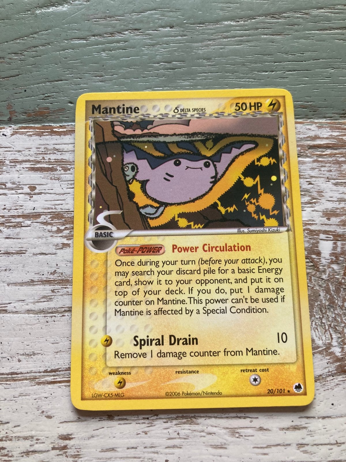 Pokemon kaart Mantine, Ophalen of Verzenden, Zo goed als nieuw