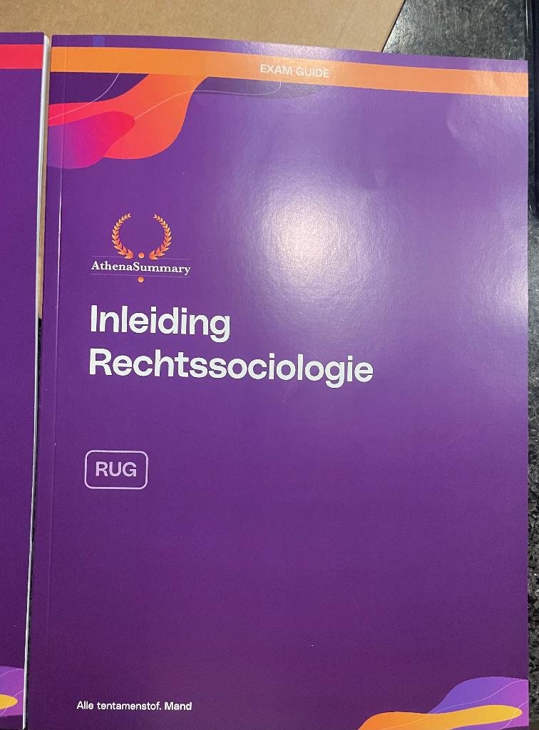 Inleiding rechtssociologie samenvatting & exam guide (RUG), Athena, Nieuw, Ophalen of Verzenden, WO