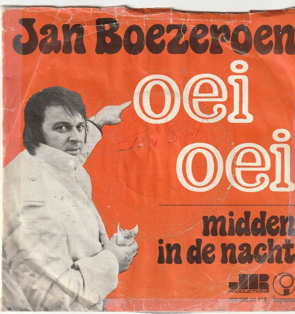 Jan boezeroen oei oei vinyl single, Cd's en Dvd's, Vinyl Singles, Ophalen of Verzenden, Zo goed als nieuw, Nederlandstalig