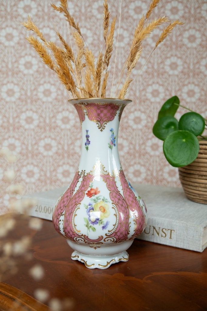 Vintage Bavaria Lindner Kueps Prinzess Rose Vaas, Ophalen of Verzenden