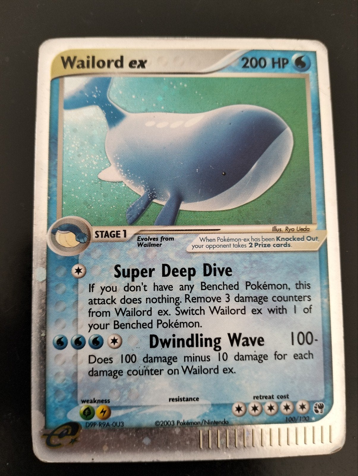Wailord ex Pokémon Kaart, Ophalen of Verzenden, Gebruikt, Losse kaart