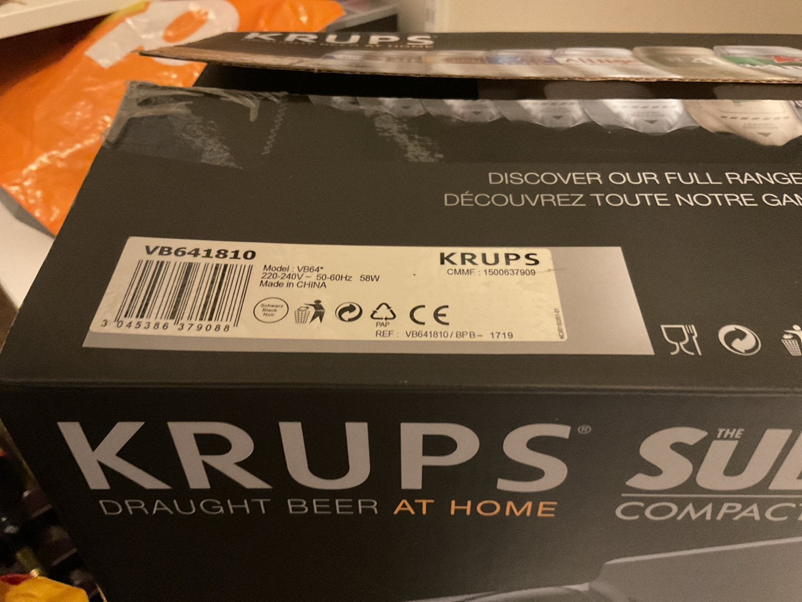 Krups The Sub Compact thuistap - VB641810, Witgoed en Apparatuur, Thuistaps, Ophalen, Zo goed als nieuw, Krups