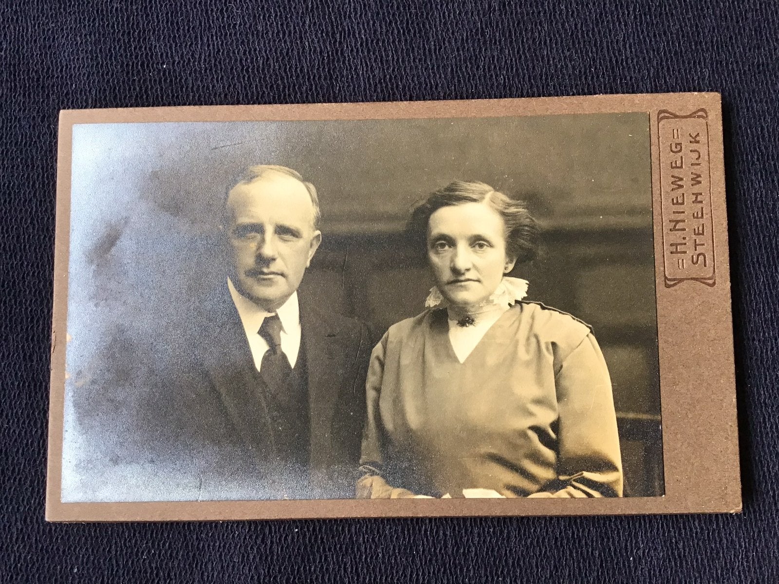 CDV, Dame/Man, H. NIEWEG, STEENWIJK, Carte de Visite, Verzenden, Voor 1940, Gebruikt, Foto