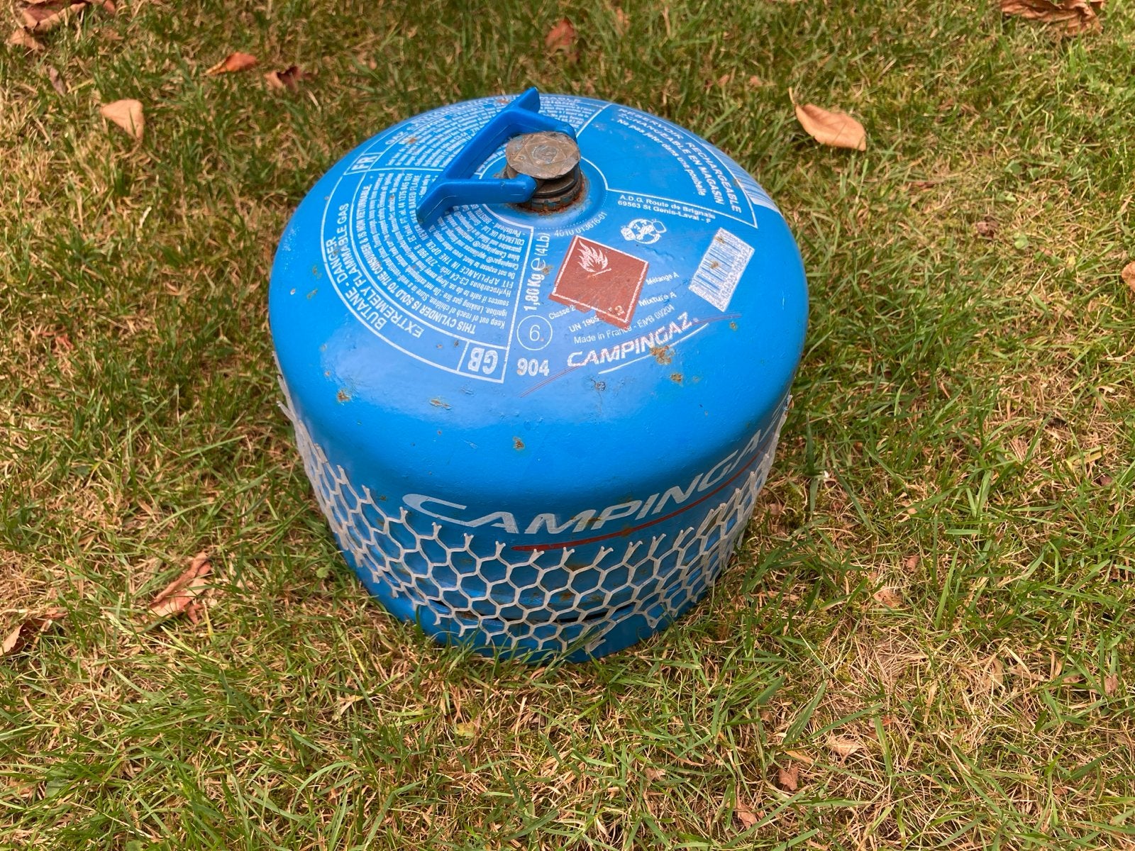 Te koop: lege Campingaz 904 gasfles 1,8 kg, Caravans en Kamperen, Ophalen, Gebruikt