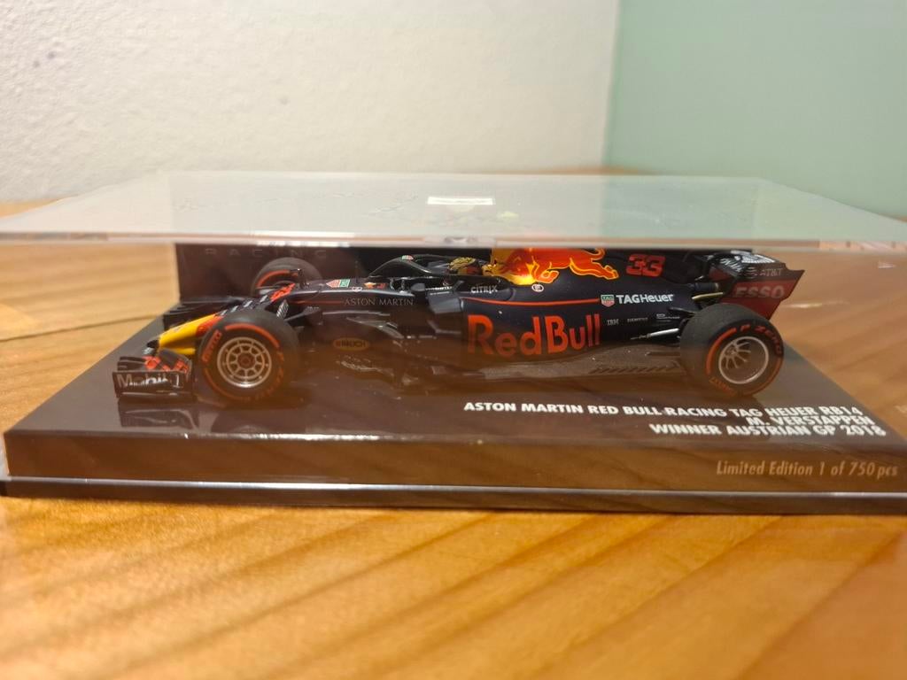 Max Verstappen Austrian GP 2018 1.43, Ophalen of Verzenden, Nieuw, Auto, MiniChamps