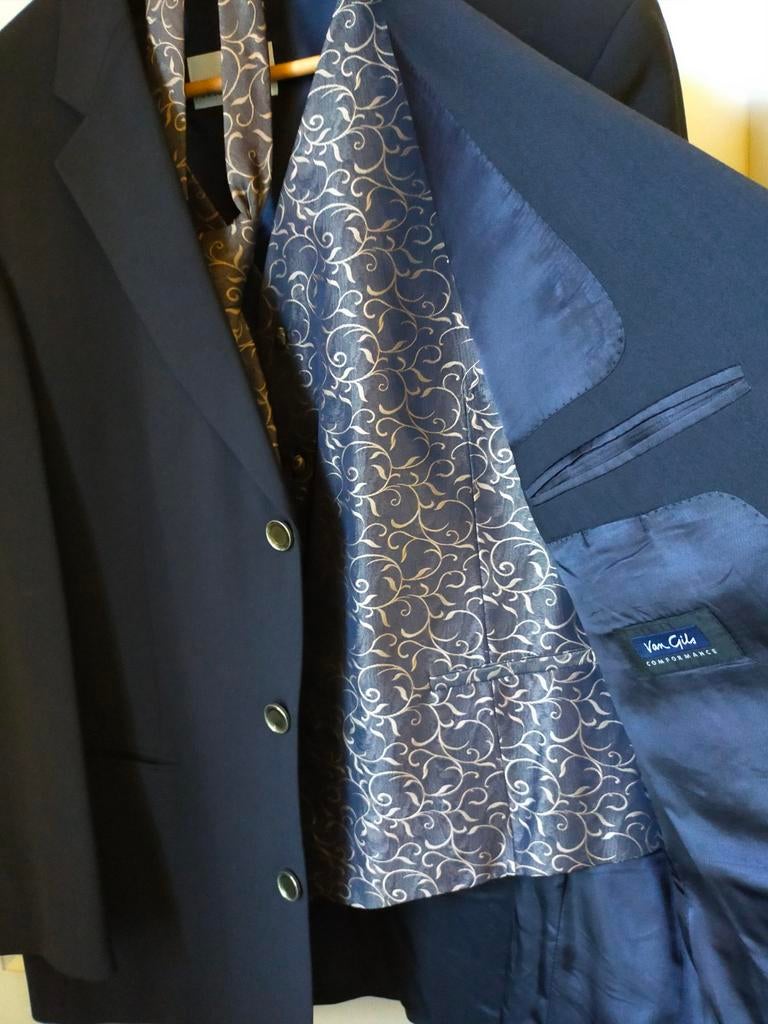 Donkerblauw trouwpak van Van Gils, Ophalen, Overige kleuren, Van Gils, Zo goed als nieuw