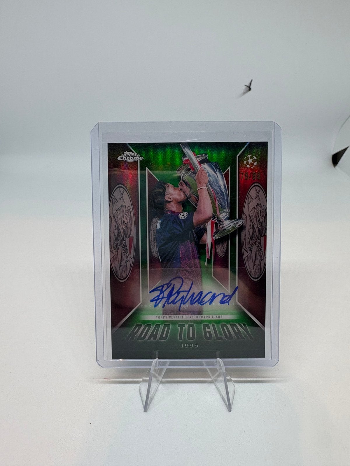 Topps Chrome UCC 2026 Frank Rijkaard Ajax Glory Auto /99, Ophalen of Verzenden, Zo goed als nieuw, Plaatje