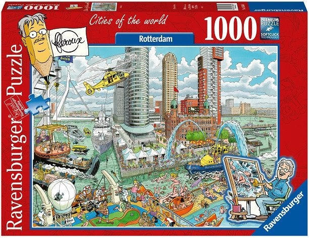 Ravensburger: Fleroux Rotterdam 1000 Stukjes, Ophalen of Verzenden, 500 t/m 1500 stukjes, Nieuw, Legpuzzel
