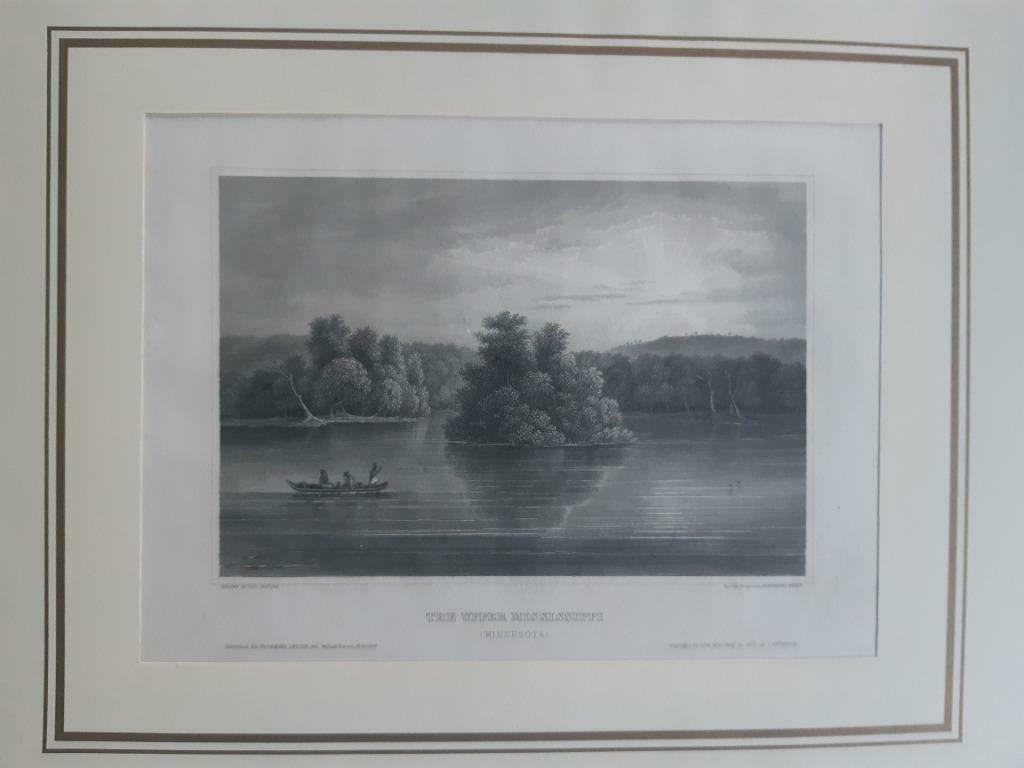08 / Amerika USA Upper Mississppi Staalgravure ca 1850, Ophalen of Verzenden