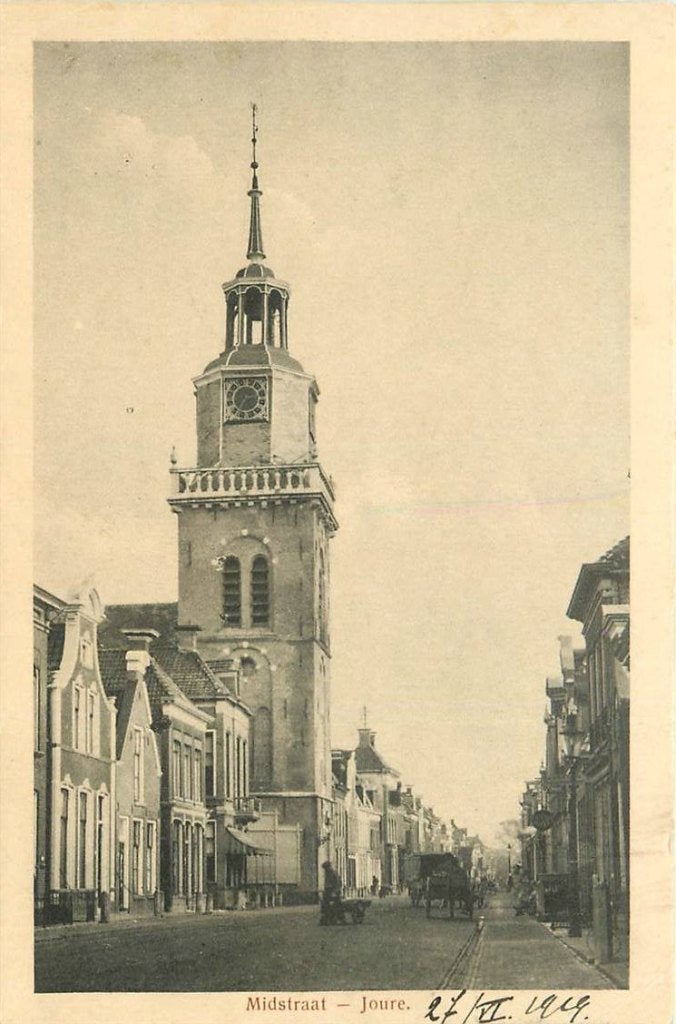 388-293-021 Joure Midstraat, Verzamelen, Ansichtkaarten | Nederland, Verzenden, Voor 1920, Friesland