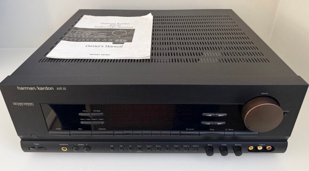 Harman Kardon AVR-50 zware receiver incl boekje, Overige merken, Ophalen of Verzenden, Zo goed als nieuw, 120 watt of meer