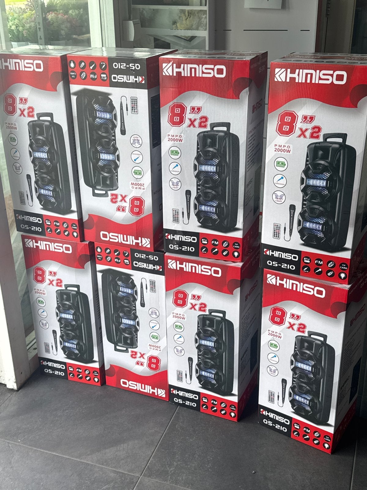 KIMISO QS-210 Draagbare Party Speaker met Microfoon, Party speaker, Nieuw, Ophalen of Verzenden, Afstandsbediening