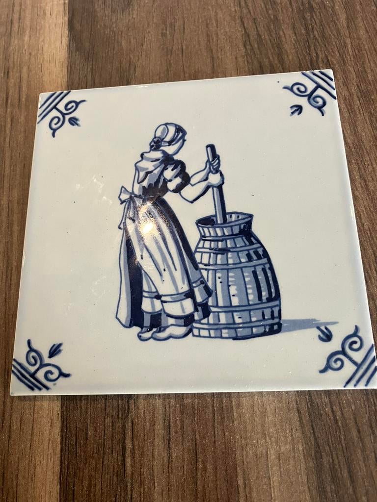 Delfts blauw tegeltje, Antiek en Kunst, Antiek | Wandborden en Tegels, Ophalen